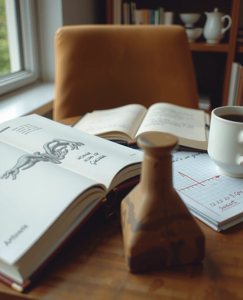 Biuro dietetyka z notatkami i wynikami